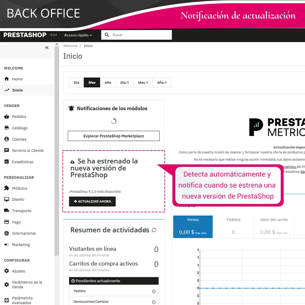 Notificación de actualización