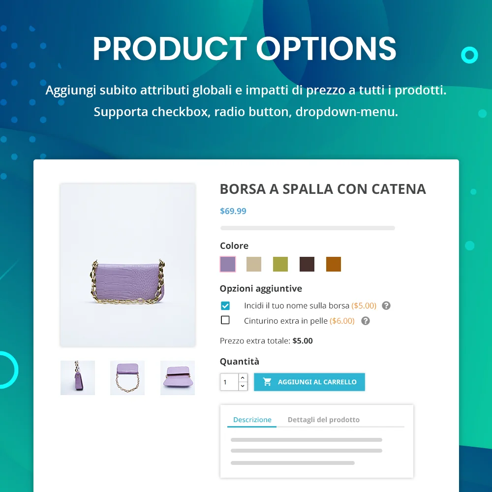 Presentare il modulo delle opzioni di prodotto di PrestaShop Presentare il modulo delle opzioni di prodotto di PrestaShop