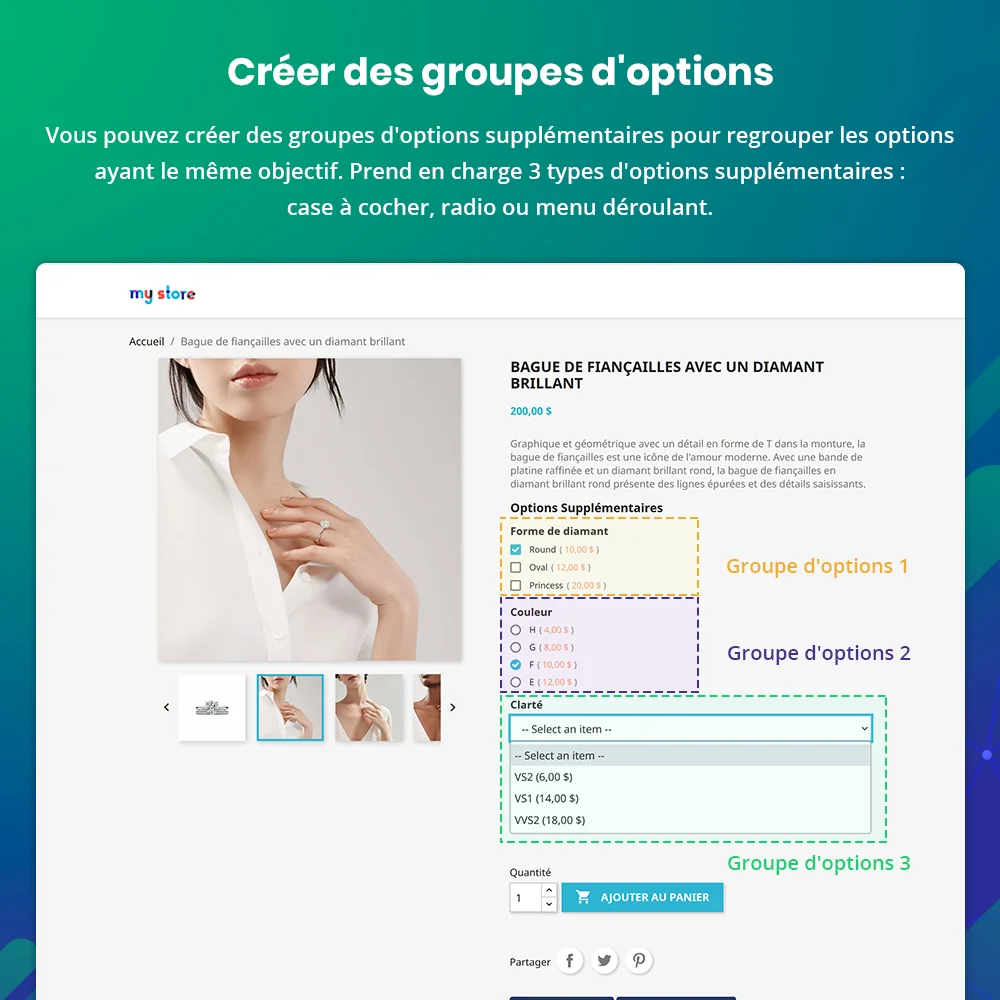 Présenter le module d'options de produits PrestaShop