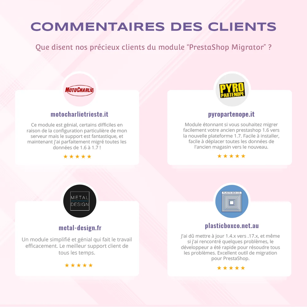 Présenter le module de migration PrestaShop
