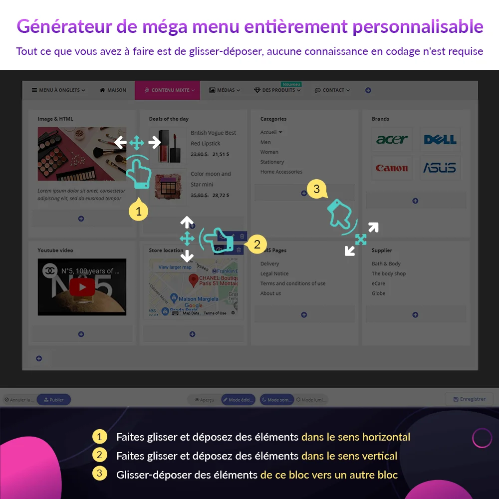 Présentation du module méga menu PrestaShop