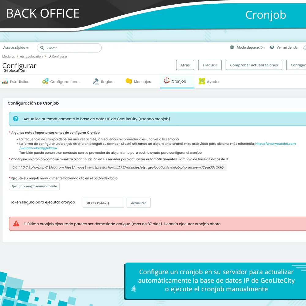 Presentar el módulo de detección de ubicación de PrestaShop
