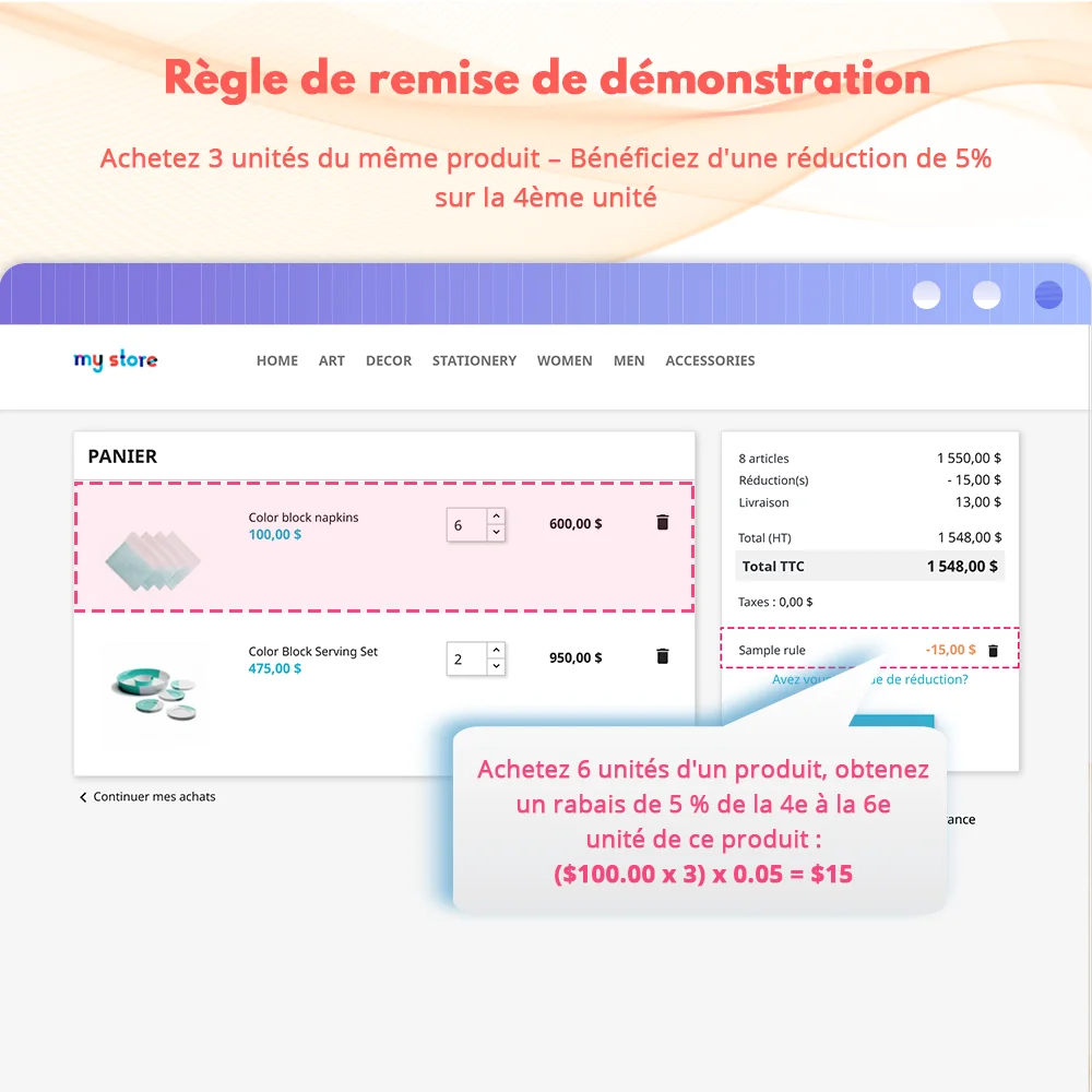 Règle de remise de démonstration