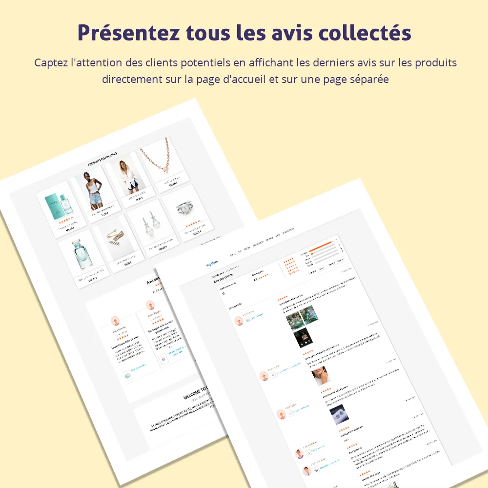Présentez tous les avis collectés