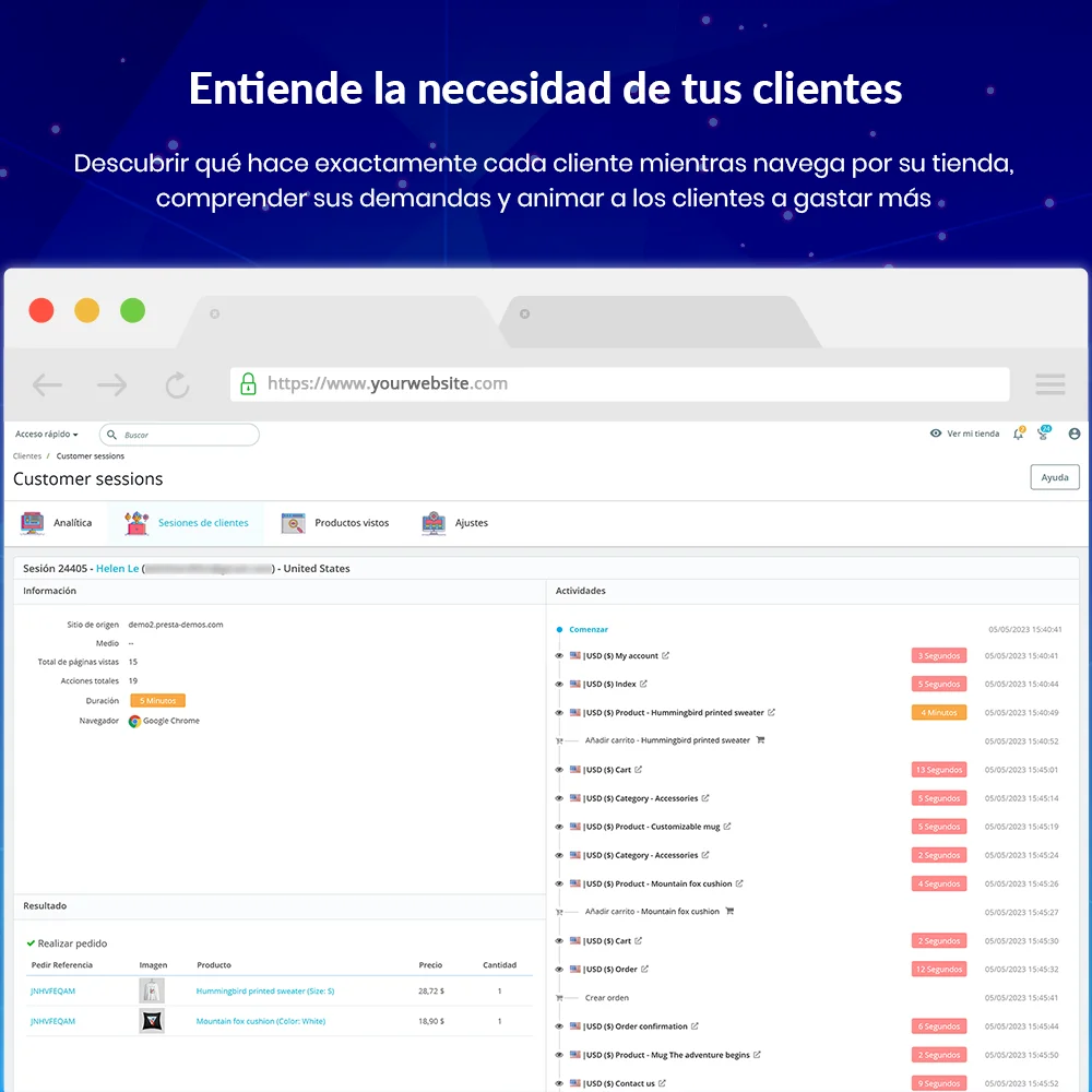 PrestaShop customer activity log module helps admin understand customers' need