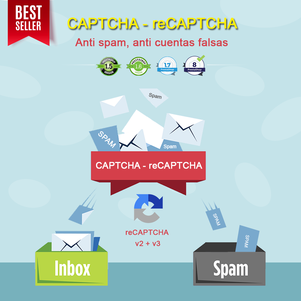 CAPTCHA - reCAPTCHA - Anti spam - Anti cuentas falsas