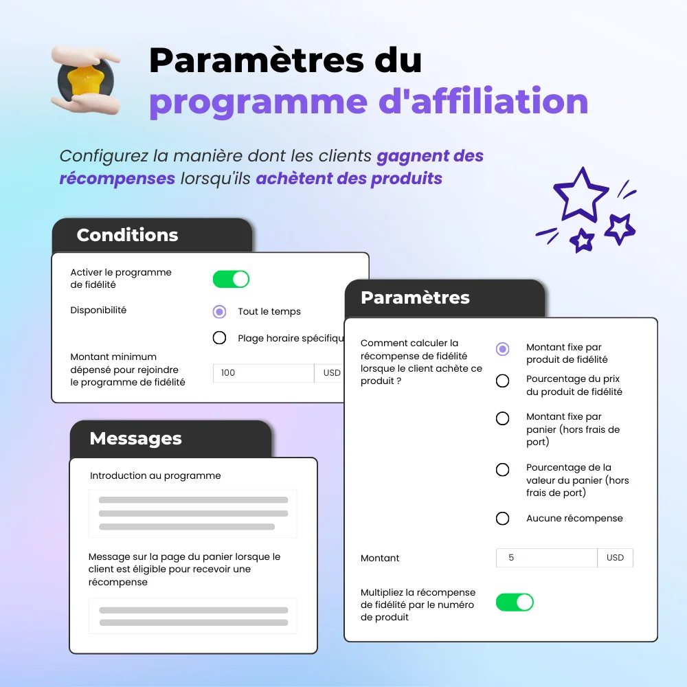 Présentation du programme de fidélité depuis le backend