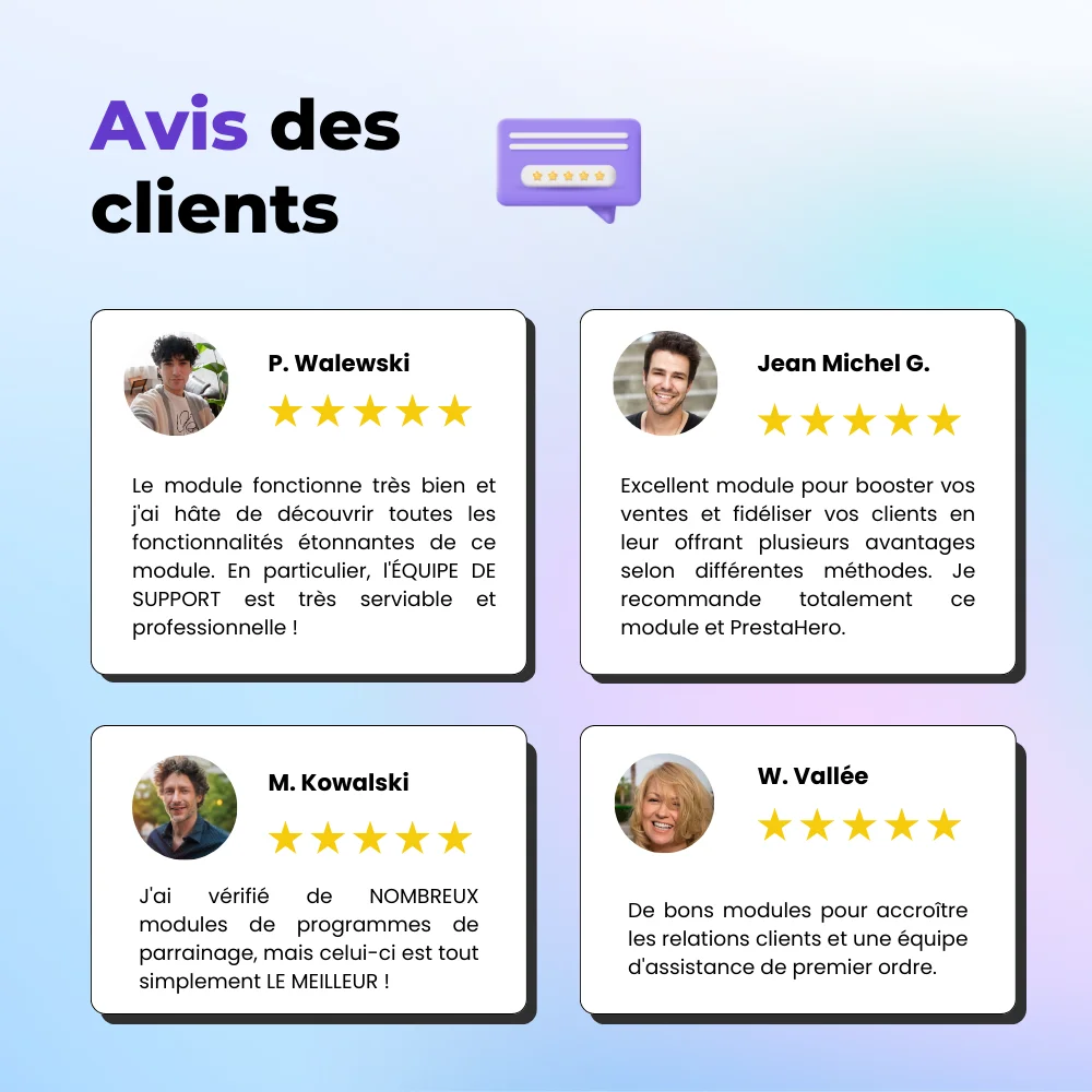 Retours clients sur notre module d'affiliation Prestashop