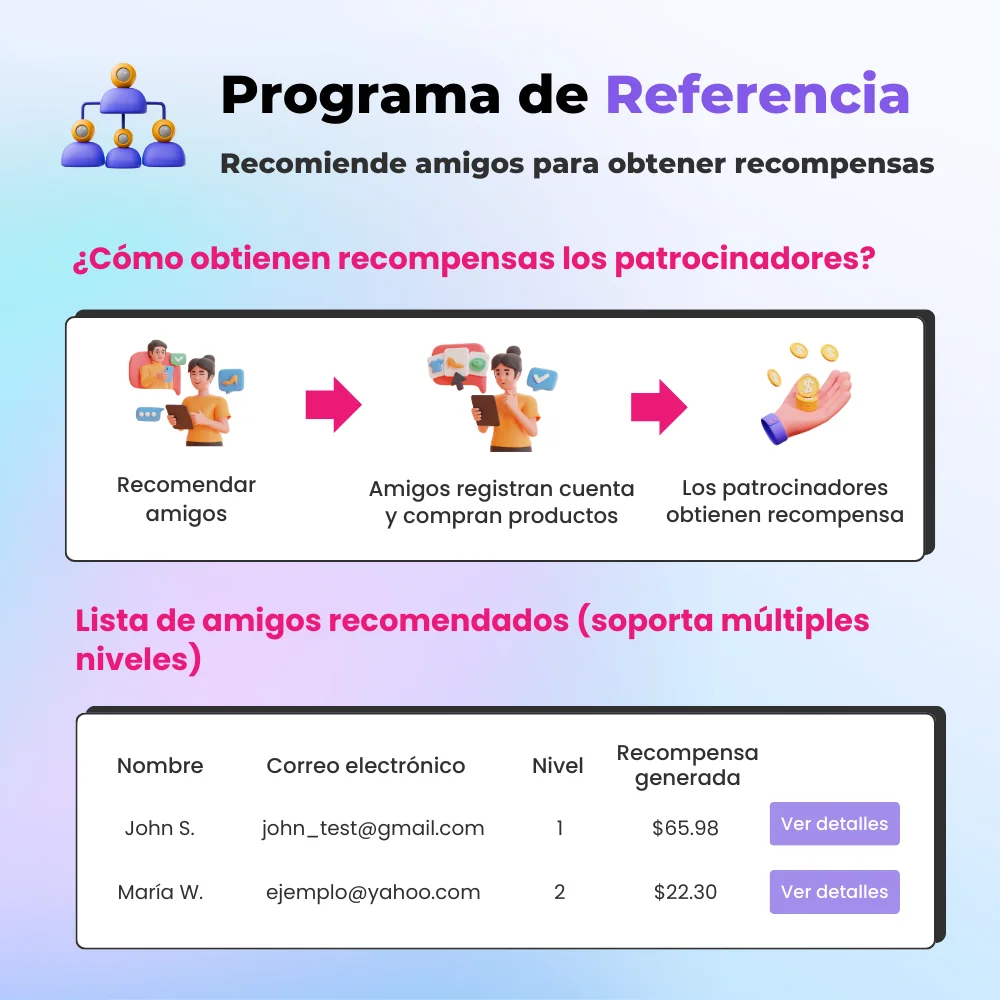 Presentamos el programa de recomendación/patrocinio en el módulo