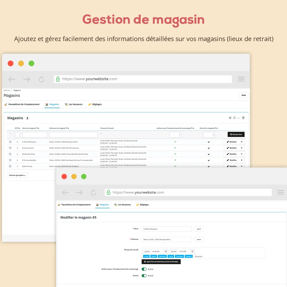 Gestion de magasin