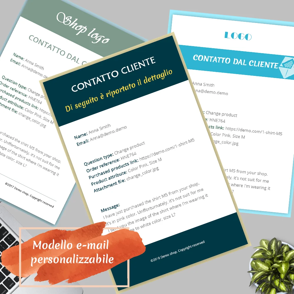 Pulsante di supporto per il modulo di contatto