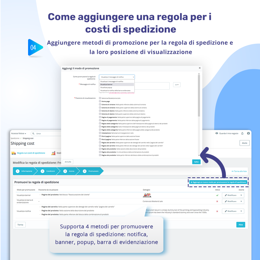 Presentazione del modulo di costi di spedizione PrestaShop