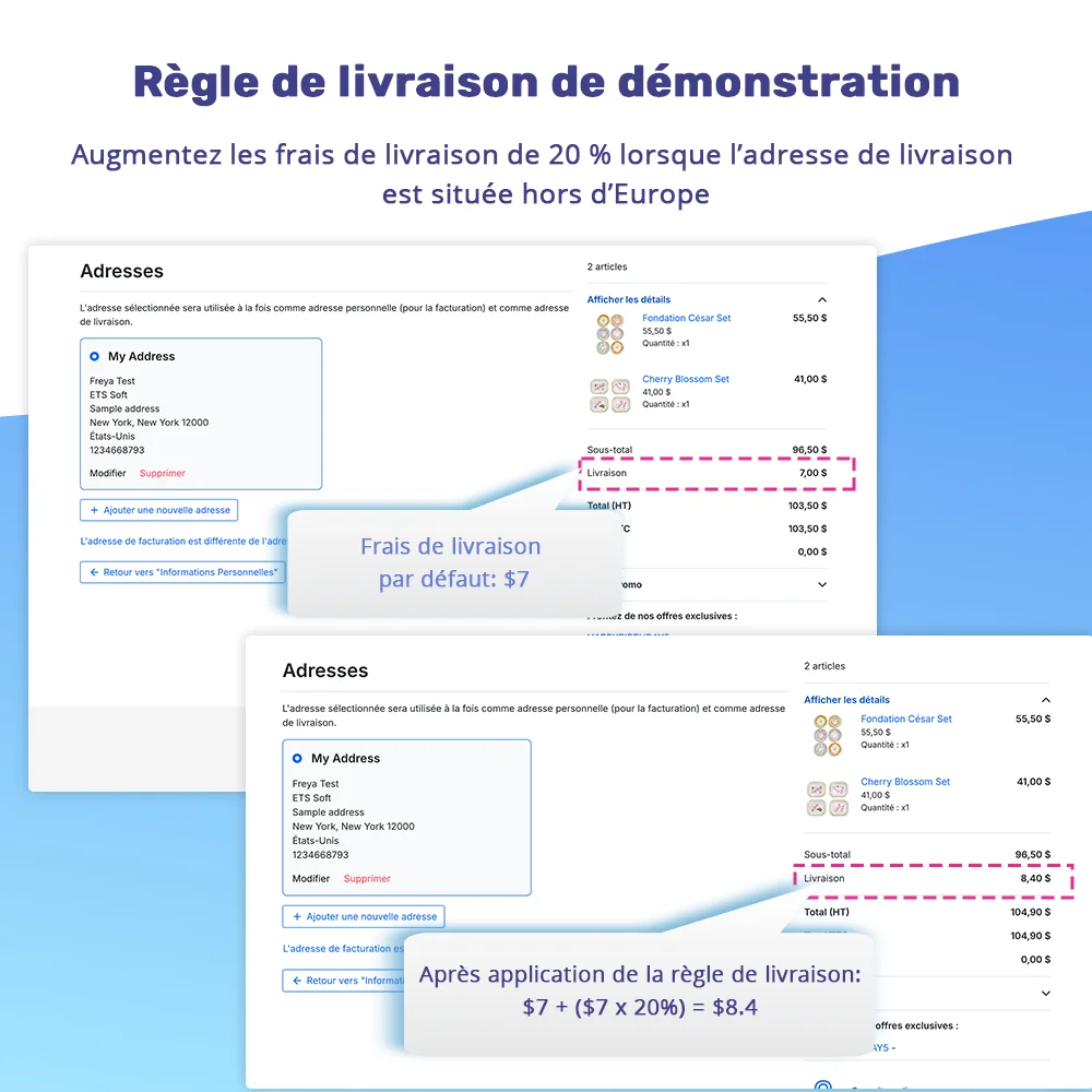 Règle de livraison de démonstration