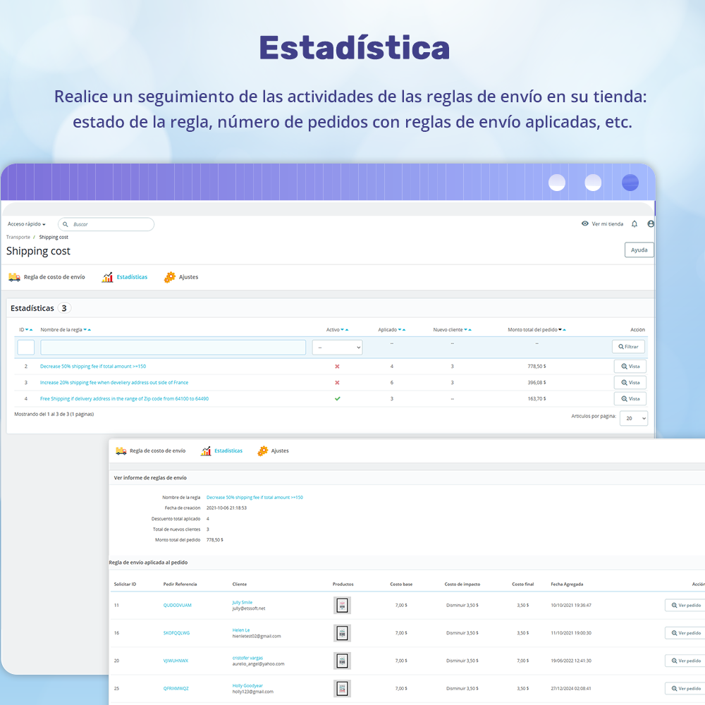 Presentación del módulo de costos de envío de PrestaShop