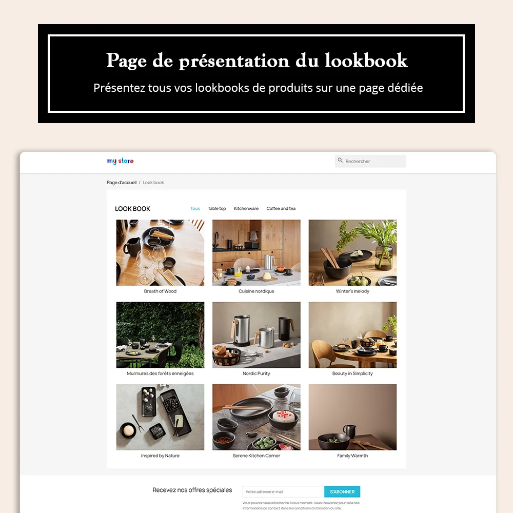 Lookbook listing page