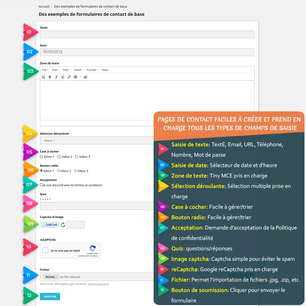 Créez facilement n'importe quel type de page de contact