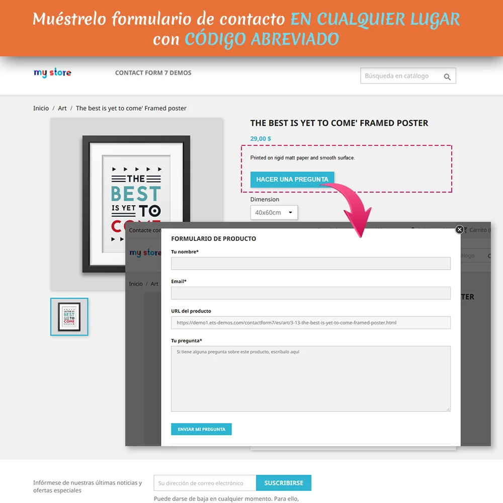 El módulo constructor de formularios PrestaShop admite todo tipo de campos de entrada