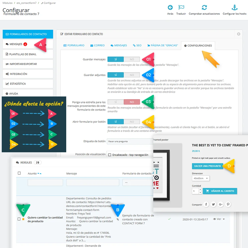 Presentando "Contact Form 7": Potente módulo de formulario de contacto para PrestaShop