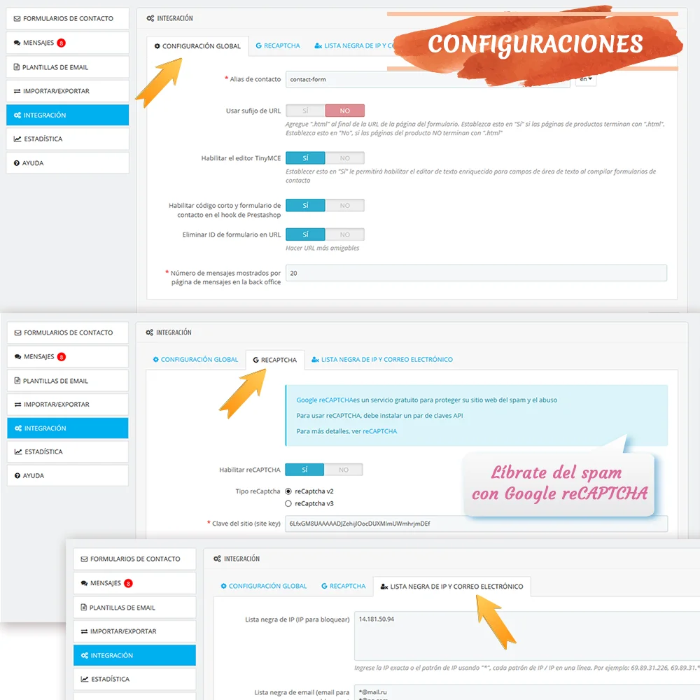 Presentando "Contact Form 7": Potente módulo de formulario de contacto para PrestaShop