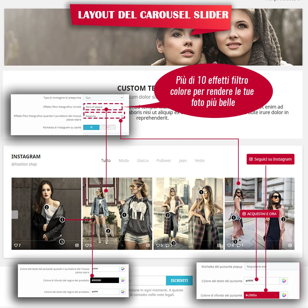 Layout del carrello