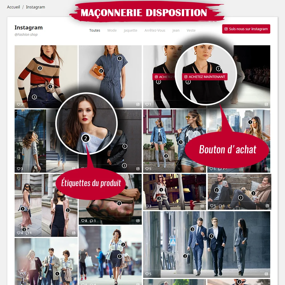 Mise en page en mosaïque