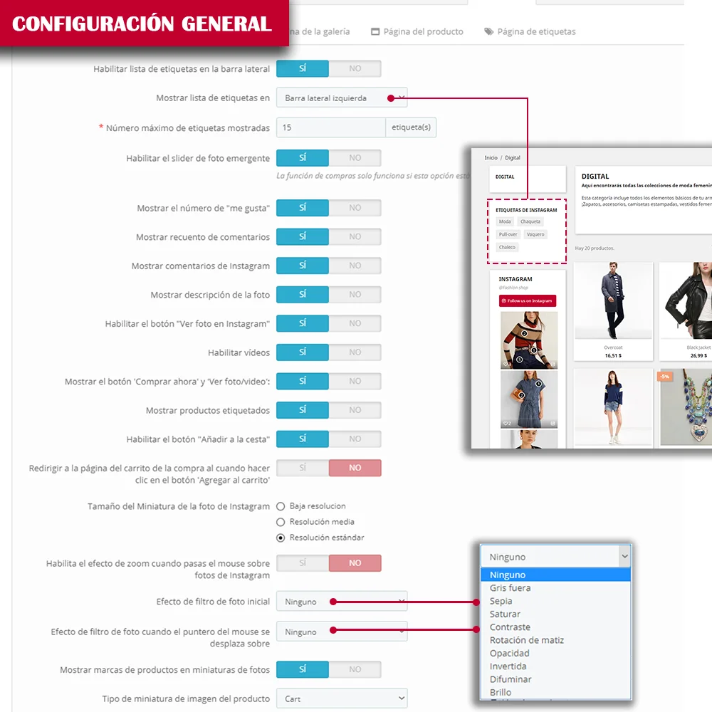 Presentar el módulo de Instagram para PrestaShop