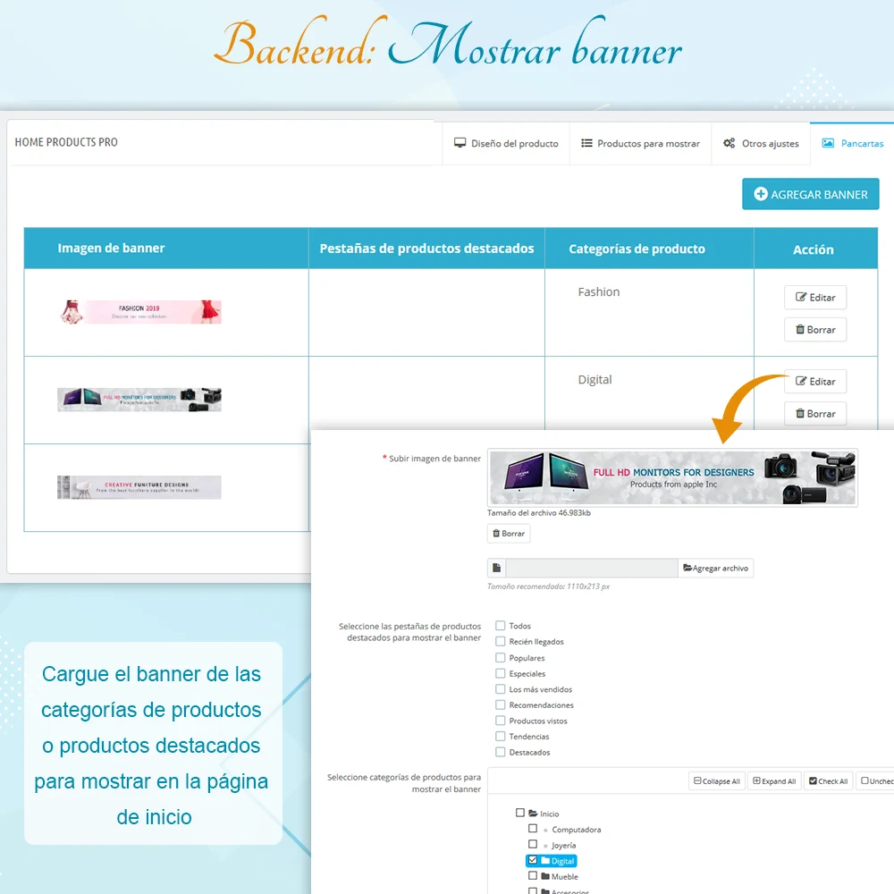 Mostrar banner