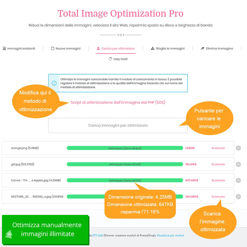 Presentare il modulo di compressione delle immagini PrestaShop
