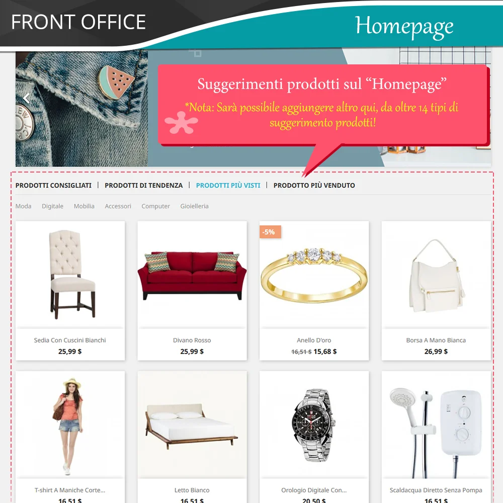 Presenta il modulo di cross-selling di PrestaShop
